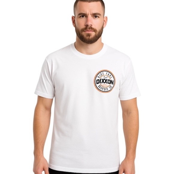 NWOT Dixxon Men's Sturgis Ride Fast White Tee Shirt, Size 3X - Picture 1 of 5